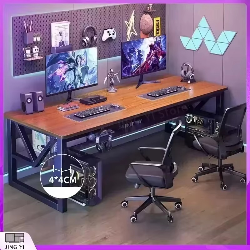 Pc Gaming Cafe - 게임용 북유럽식 더블 데스크탑 컴퓨터 책상,