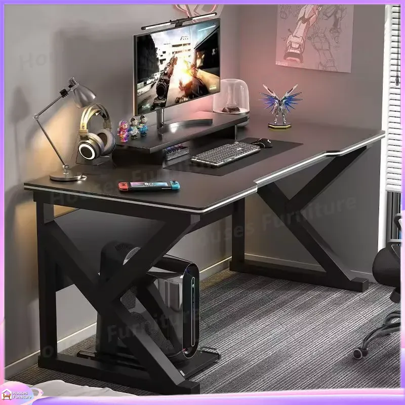 Pc Gaming Cafe - 카페 메탈 게이밍 데스크 블랙 MDF