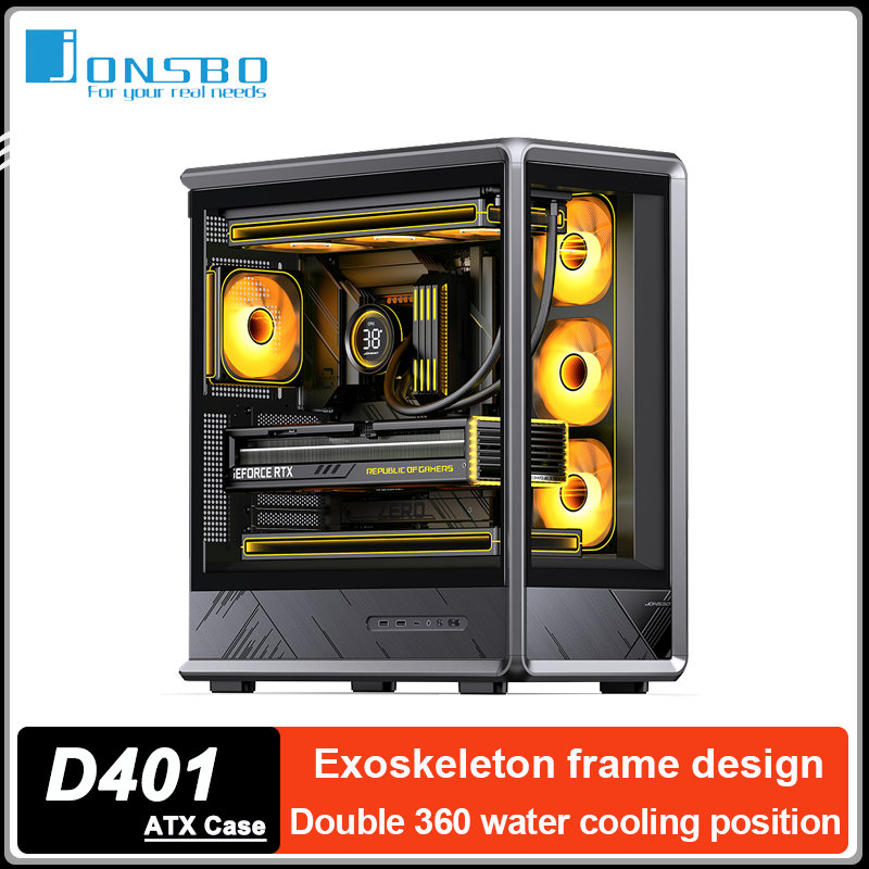 Pc Gaming Jonsbo - JONSBO D401 ATX PC 케이스 엑소스켈레톤