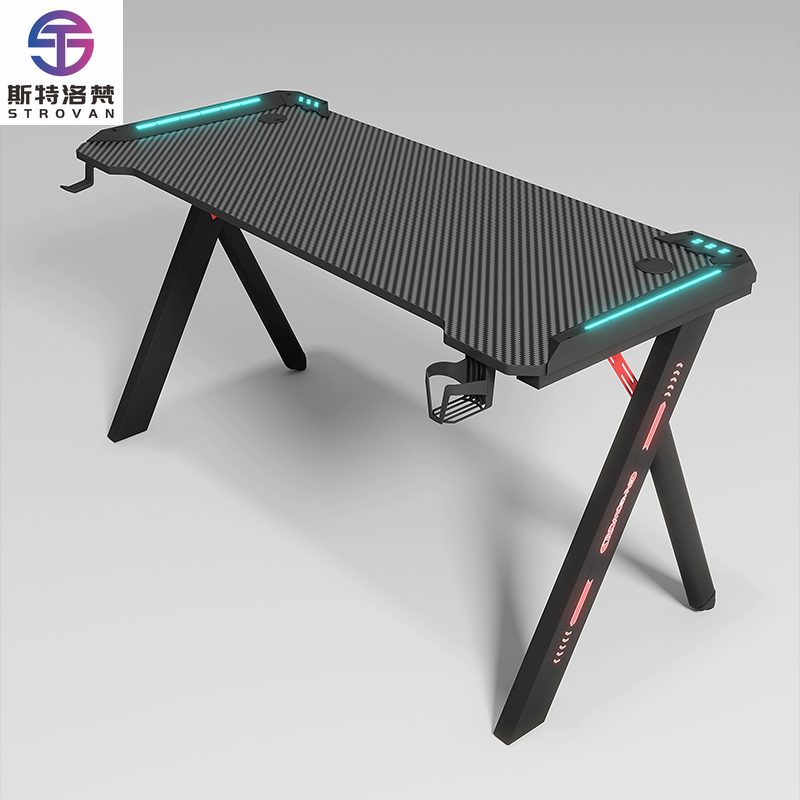 Pc Gaming Cafe - 블랙 컬러 모던 게이밍 테이블 PC
