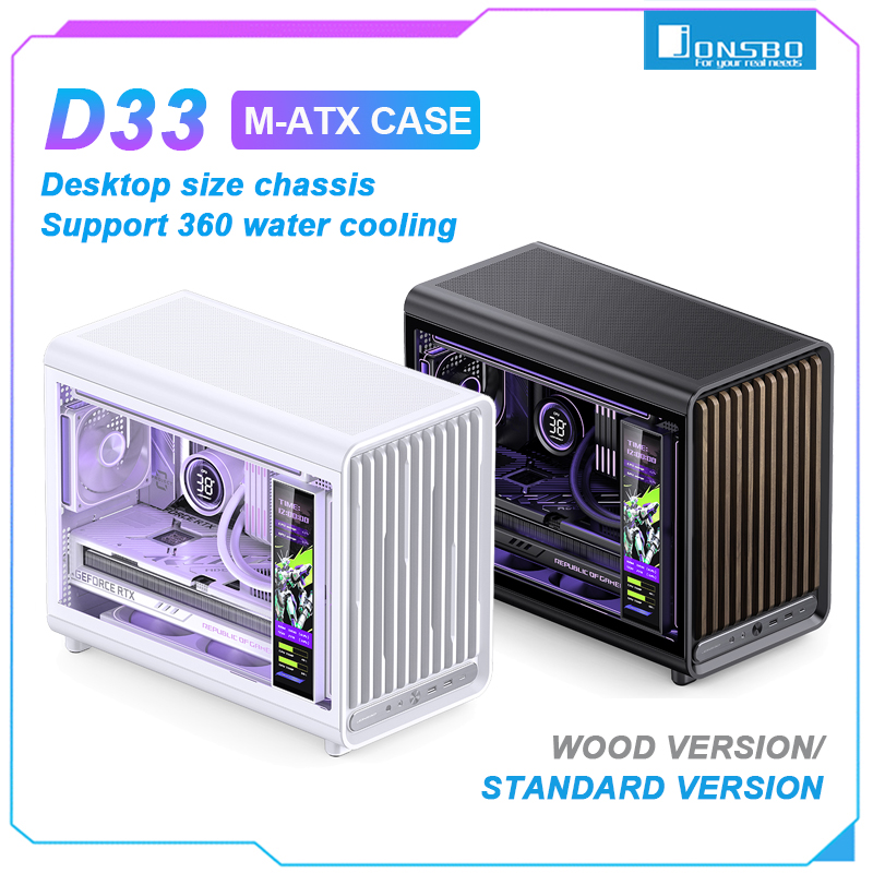 Pc Gaming Jonsbo - 존스보 D33 ATX MATX 데스크탑 케이스,