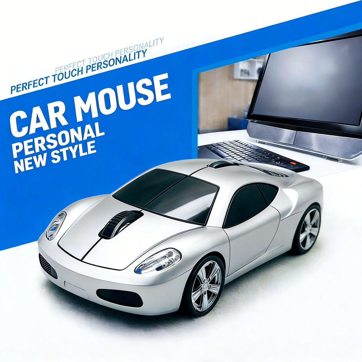 Pc Gaming X3D - 인체공학적 무선 스포츠카 마우스 USB 광학