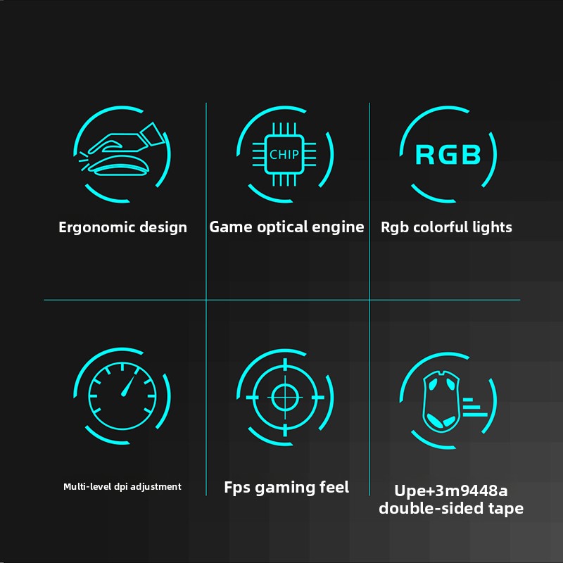 사이버카페용 유선 게이밍 마우스, RGB 충전식 인체공 - Pc Gaming Cafe 리뷰 및 가격