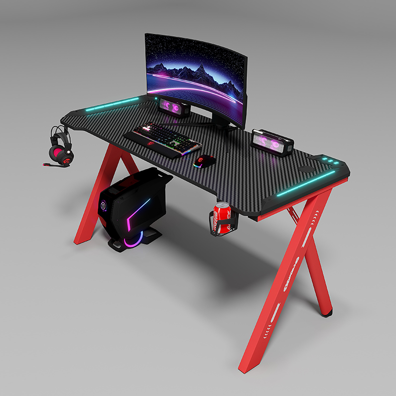 블랙 컬러 모던 게이밍 테이블 PC e스포츠 컴퓨터 전 - Pc Gaming Cafe 리뷰 및 가격