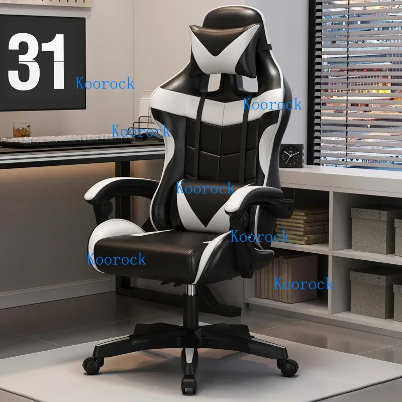 조절 가능한 헤드레스트와 요추 지지대가 있는 PC용 전 - Pc Gaming Cafe 리뷰 및 가격