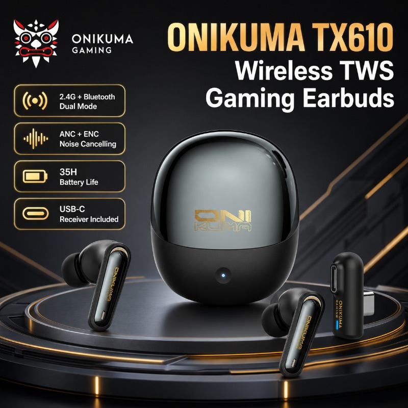 ONIKUMA TX610 무선 게이밍 이어버드 듀얼 모 - Pc Gaming Gigabyte 리뷰 및 가격
