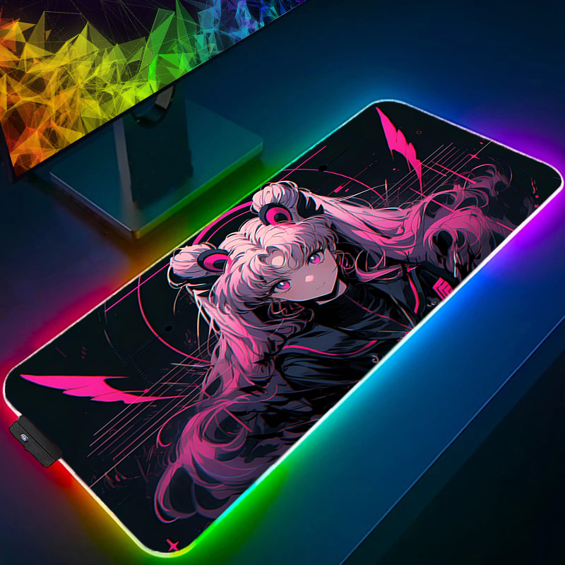 RGB 대형 마우스 패드 게이머 키보드 LED 마우스  - Pc Gaming Pink 리뷰 및 가격