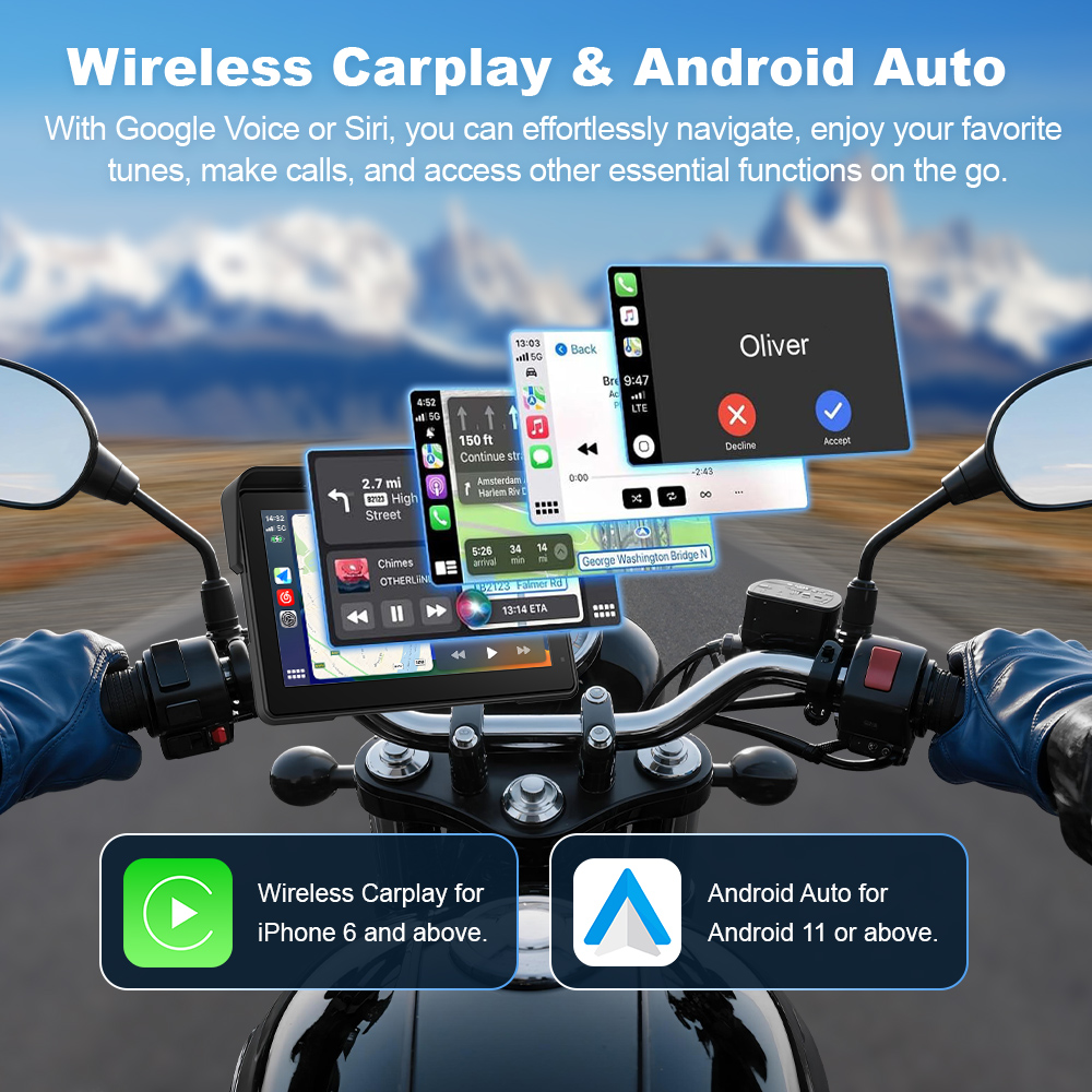 BEPOCAM 5/7'' Carplay 오토바이 DVR - Pc Gaming Vr 리뷰 및 가격