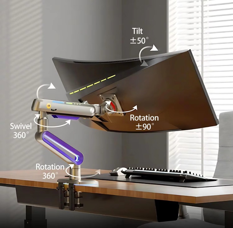인체공학적 게이밍 모니터 암 플랫/울트라와이드/커브드  - Monitor Stand 리뷰 및 가격