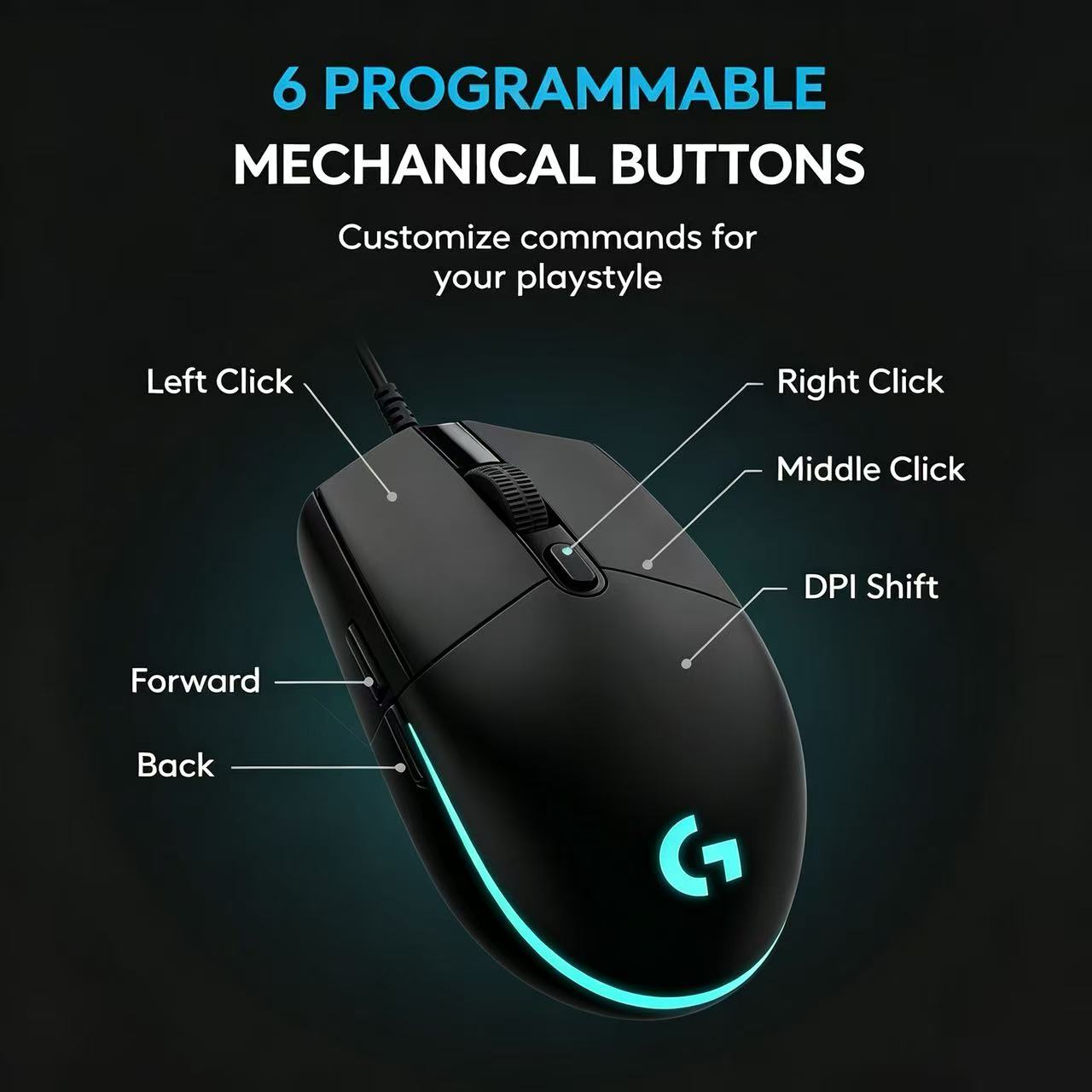 로지텍 G102 유선 게이밍 마우스, CS2, PUBG - Pc Gaming Cs2 리뷰 및 가격
