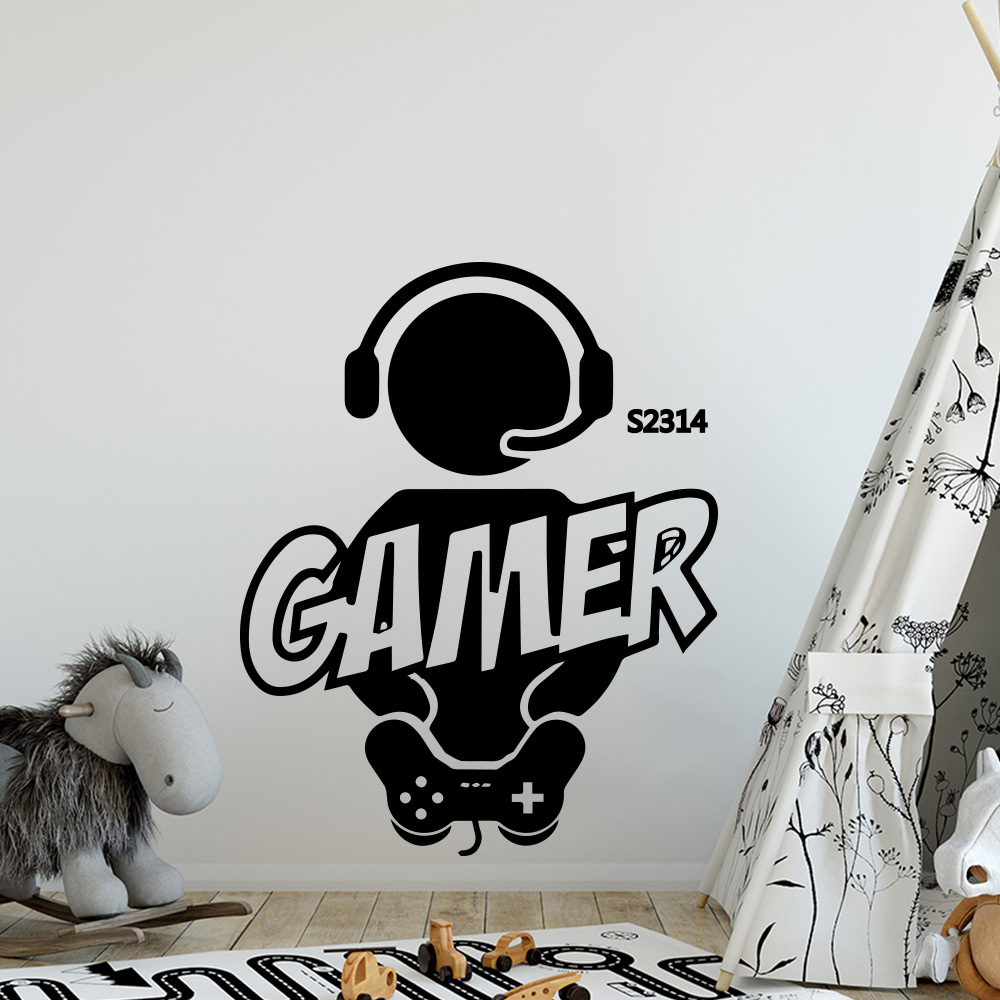 1pc 게이머 벽 아트 데칼 어린이 방 장식 게임 핸들 - Pc Gaming Quotes 리뷰 및 가격