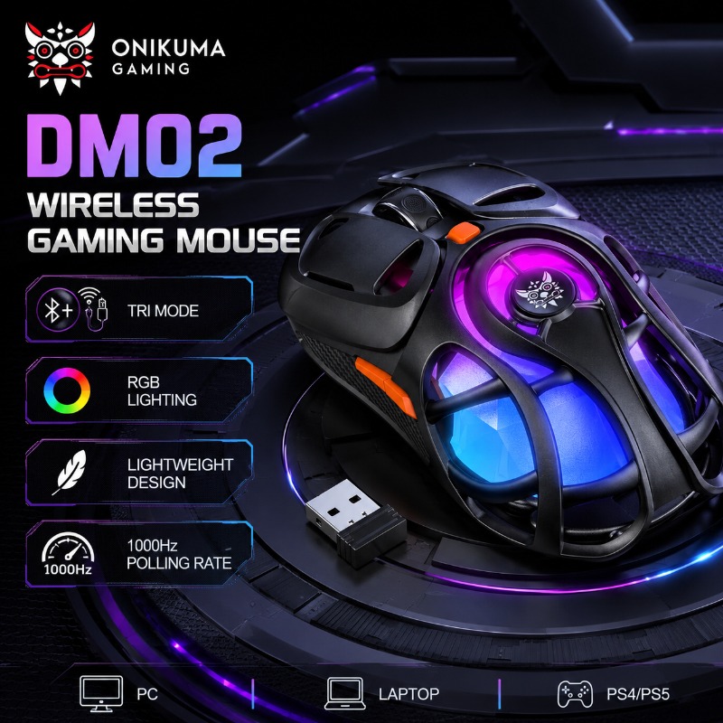 ONIKUMA DM02 무선 게이밍 마우스 블루투스 2 - Pc Gaming Gigabyte 리뷰 및 가격