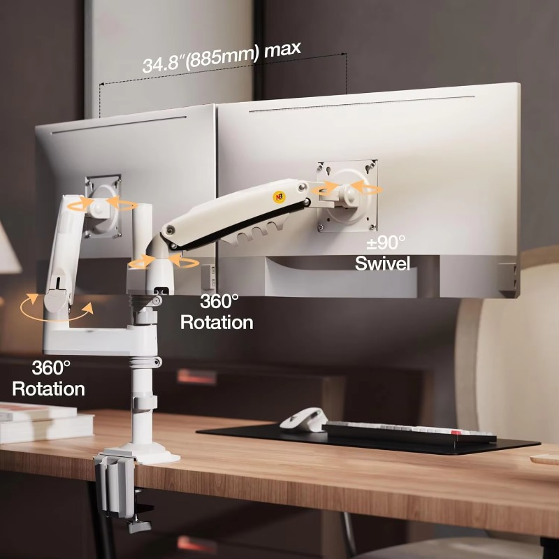 듀얼 모니터 데스크 마운트 스탠드 풀 모션 스위블 컴퓨 - Monitor Stand 리뷰 및 가격