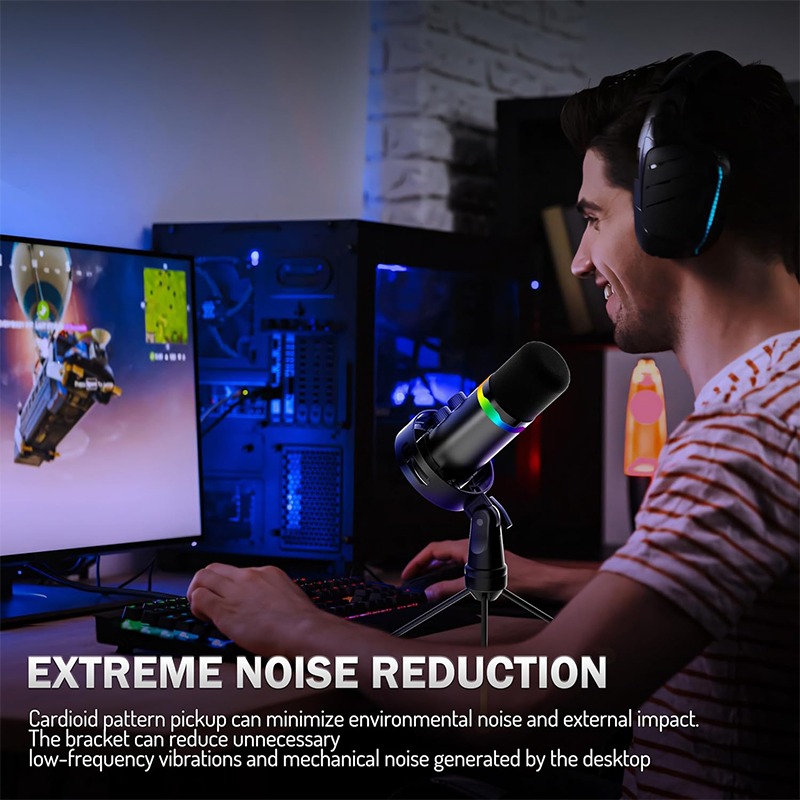 붐 암 스탠드가 있는 USB 게이밍 마이크, 노이즈 캔 - Monitor Stand 리뷰 및 가격